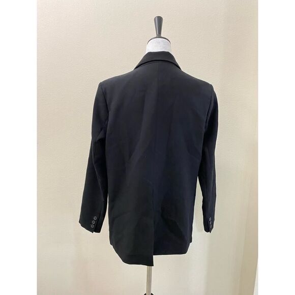 Old Navy Career Black Balzer Preppy Shoulder Pads Two Front Buttons Size M - Picture 2 of 8